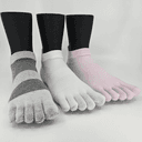 Three Pair Low-Cut Toe Sock Bundle - Variant