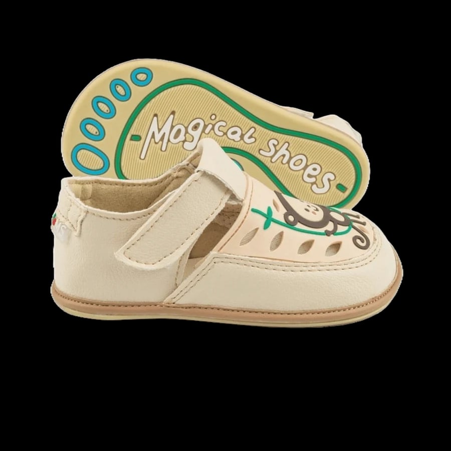 Gaga Vegan Monkey Beige barefoot shoes